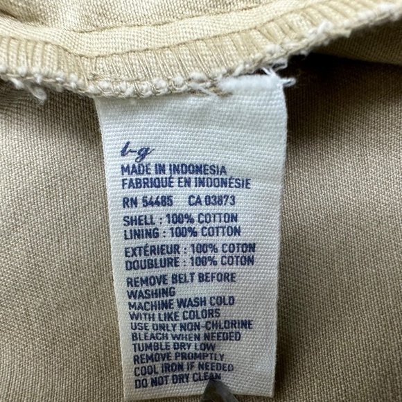 American Eagle | Tan Kaki Double Breasted Belted Vintage Fit Jacket | Size L - Picture 7 of 9